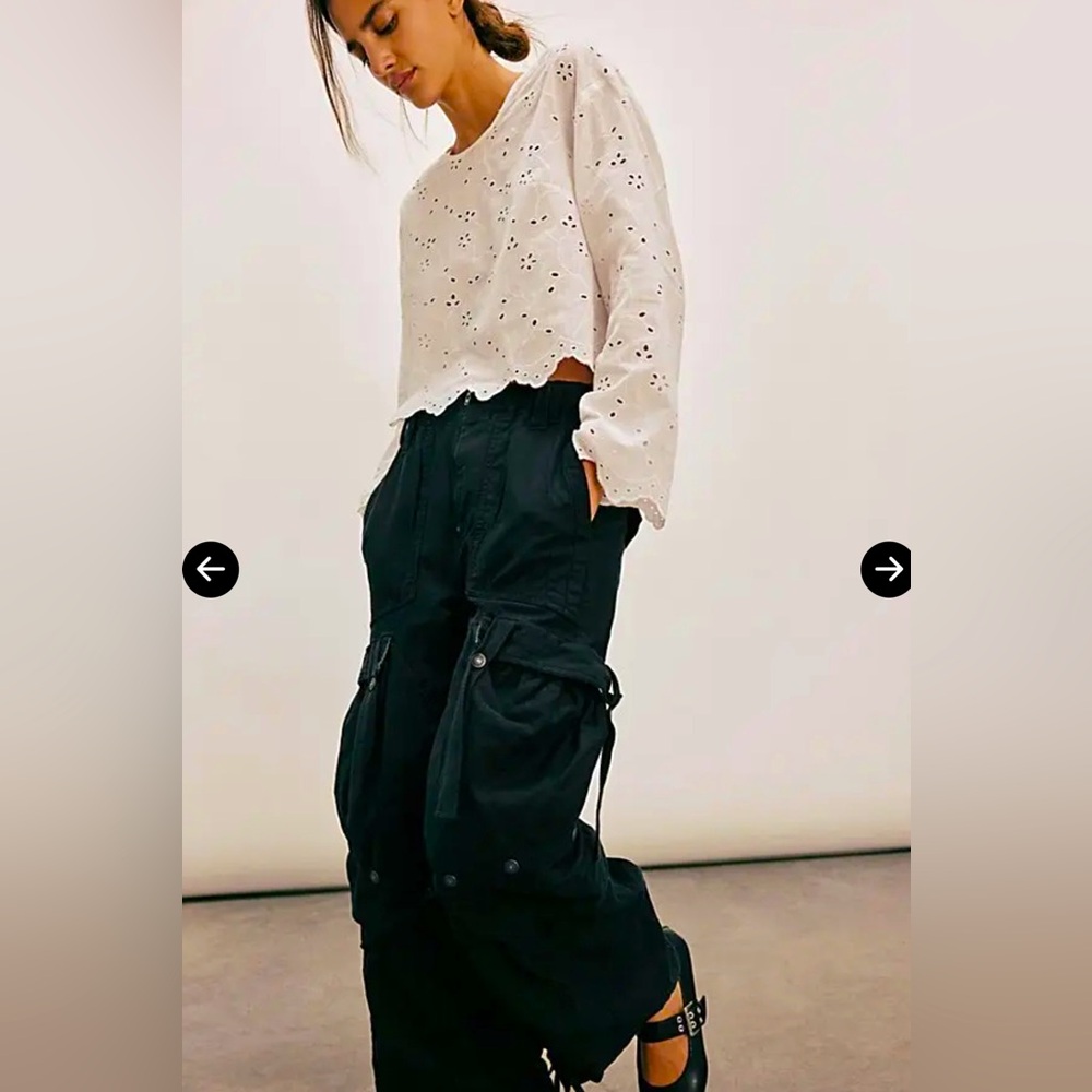 Free People Emma Eyelet Top
